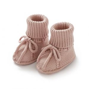 Chaussons pour b&eacute;b&eacute; nouveau-n&eacute; - Chaussures tricot&eacute;es au crochet pour gar&ccedil;on et fille - Chaussures confortables pour tout-petits filles - Bottes mignonnes, rouge past&egrave;que, 9-12 mois (zaxljey, neuf)