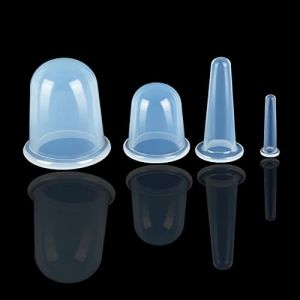 4 Pi&egrave;ces Ventouses Th&eacute;rapie Silicone, Ventouse Anti Cellulite, Anti Cellulite Masseur, Silicone Massage Cups, pour R&eacute;duire La Graisse, Masseur Dos, Visage (Floatdream, neuf)