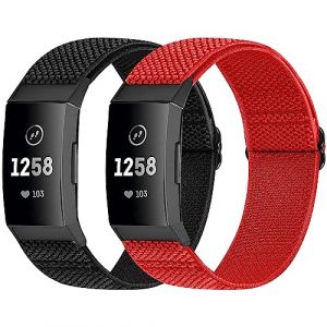 Janpso 2 Pack Bracelet de Remplacement Compatible avec Fitbit Charge 4 /Charge 3 /Charge 3 SE, Bande de Sport en Nylon Respirant R&eacute;glable pour Hommes Femmes (zhen huan, neuf)