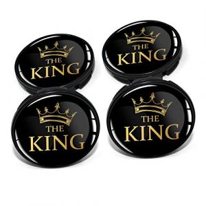 4 x Cache-moyeux de 60 mm de diam&egrave;tre - Capuchons de moyeux pour jantes, autocollants de jantes, embl&egrave;me en gel bomb&eacute; pour jantes de voiture, accessoires de tuning automobile, cache-moyeux DM006 (N&deg; (Finest-Folia, neuf)