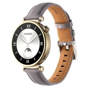 RuenTech Bracelet de rechange en cuir v&eacute;ritable souple compatible avec Oneplus Watch 3 43 mm, 18 mm pour montre connect&eacute;e Oppo Watch X2 Mini, Mittelgro&szlig;e, Cuir, Pas de gemme (Jiuxuanshiye, neuf)