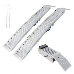 Liekumm Lot de 2 rampes pliantes, capacit&eacute; de 500 kg pour moto, rampe en acier 200 x 25 cm pour remorque, ATV, UTV, voiture, capacit&eacute; de 1600 kg pour vidange d'huile et r&eacute;paration (Liekumm, neuf)