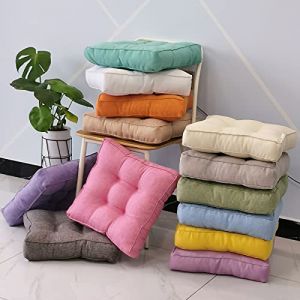 jHuanic Coussin de chaise de jardin, épais 10 cm, en coton doux, 40 x 40 cm, 45 x 45 cm, pour bureau, salle à manger, maison (50 x 50 x 10 cm, violet clair) (YaNJi, neuf)