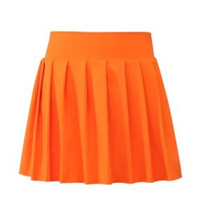 Bezioner Filles Jupe Tennis Plissée Jupe de Golf avec Short Intérieur et Poches Jupe de Sport d'entraînement Uniforme Scolaire pour Enfant Orange M (6-7 Ans, 110-120 cm) (Bezioner-shop, neuf)