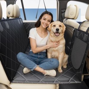 Petcozife Housse de si&egrave;ge de voiture pour chien pour si&egrave;ge arri&egrave;re, 8 couches, imperm&eacute;able, anti-rayures, avec fond rigide antid&eacute;rapant, grand hamac pliable 6 en 1 avec 2 ceintures de s&eacute;curit&eacute;, pour (PINDAY, neuf)