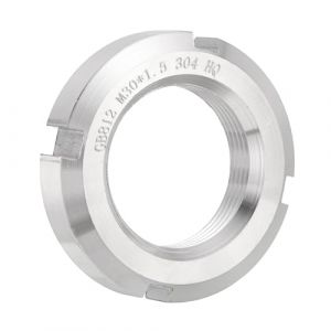 QUARKZMAN M30 x 1,5 mm - 1Pc &Eacute;crou Rond &agrave; Quatre Fentes - &Eacute;crou de Verrouillage Rond en Acier Inoxydable 304 pour Divers Roulements &agrave; Rouleaux, Domaine Industriel, Argent (QUARKZMAN, neuf)