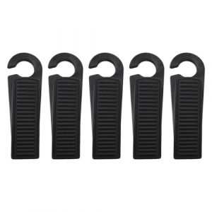 OUDQFCJ 5 pcs Butoir de porte en caoutchouc - Butée de porte - Cales en plastique - Butée de porte - Noir (Mapico, neuf)