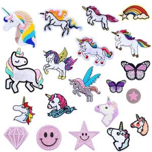 Patches à Repasser,20 pieces Licorne Patch Thermocollant,Licorne patch vetement,écusson à coudre enfant,Thermocollant Vêtement DIY,Autocollant de Patch,Piece thermocollante vetement (HUANGGONGZI LIMITED, neuf)
