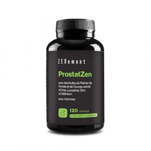 ProstatZen avec Huiles de Saw Palmetto et Courge, Extrait d'Ortie, Lycopène, Zinc et Sélénium - Formule Synergique pour le Bien-Être Masculin - 120 Capsules - Zenement (Zenement France, neuf)