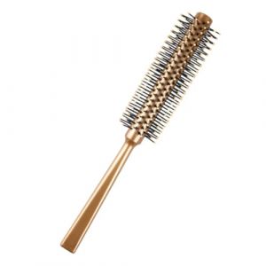 OATIPHO Brosse &agrave; Cheveux Ronde pour Brushing Taille Compacte Brosse S&eacute;choir Cheveux Portable Femmes Usage Voyage Picots Lisses Bois Naturel Couleur Marron Fonc&eacute; (Tsun Ki-sung, neuf)