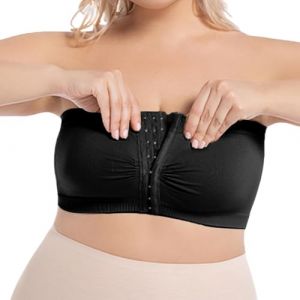 Soutien Gorge Bandeau Baleine Bretelle Transparente Robe Bustier sans Bretelles Grande Taille Dos Nu Femme pour De Mariée Armature Transparent Soutif Rembourré Push Up Soutien-Gorge Maxi (juhdf, neuf)