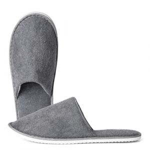 Chausson hotel, non jetable chaussons invit&eacute;s lavables r&eacute;utilisable chausson de spa pantoufles antid&eacute;rapant 38-41(Gris profond, Syst&egrave;me Taille Chaussures EU, Adulte, Femme, Num&eacute;rique, Moyen, 38) (My Smart Choice 5, neuf)