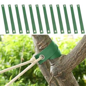 HEBEOT Lot de 12 piquets de Souche d'arbre de Kit de support pour arbre, sangles en nylon pour piquetage, attaches de redressement pour arbres nouvellement plant&eacute;s, 40 x 3,8 cm (Grtshopper, neuf)