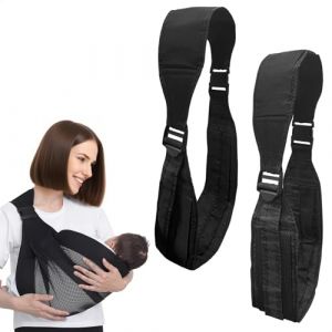 Porte Bebe Hanche Sling B&eacute;b&eacute; Lateral 2 Echarpe de Portage Bebe Epaule Porte B&eacute;b&eacute; Hanches C&ocirc;t&eacute; Ete/Quatre Saisons,Porte Enfant 20kg,Courroies Ajustables et &eacute;largies,Baby Sling Baby Carrier,Noir (xiruiamz, neuf)