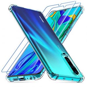 Losvick Coque Compatible avec Huawei P30, 2 Pack Film de Verre trempé, Silicone Clear TPU Etui Ultra Mince Bumper Protection Anti-Choc Anti-Rayures Housse pour Huawei P30 - Transparent (quzheduodianzishangwu, neuf)