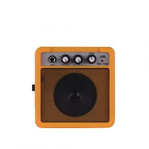 HUIOP Mini amplificateur de guitare 5 W haut-parleur avec entrées 3,5 mm et 6,35 mm sortie 1/4 pouces prend en charge le réglage de la tonalité du Volume Overdrive,ampli guitare occasion ampli guitare (minimin, neuf)