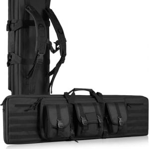 Tactical Heavy Slip Carry Bag,Double Carabine Pistolet Sac,Carabine A Plomb pour Adulte Housse De Protection,Étui À Fusil Tactique Arme Longue,Peut Contenir 2 Fusils, 2 Pistolets B,140cm (WT$SHOP, neuf)