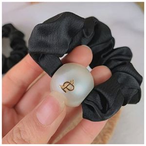 Bandeau Cheveux Femme Dames Tempéramment Hair Bague Grand intestin anneau Français Rétro Cravate Cravate Colle Colore Cadre Colore Bande de caoutchouc de queue de Ponyme Bandeau Cheveux Homme(Music no (钟祥市微琼维商贸有限公司, neuf)