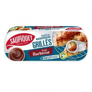 SAUPIQUET - Filet De Maquereaux Grillés Sauce Barbecue 120G - Lot De 4 (Les Trois Mousquetaires, neuf)