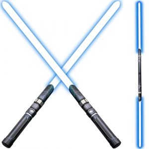 Saberforms &eacute;p&eacute;e Lumineuse, 2 en 1 avec 12 Couleurs RVB, 16 &eacute;critures sonores et Commande de Mouvement, &eacute;p&eacute;e Lumineuse Force FX avec poign&eacute;e r&eacute;tro climatis&eacute;e et Lame Interchangeable pour (Saberforms-LT, neuf)