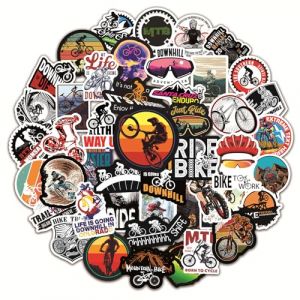 Pack d&rsquo;autocollants pour v&eacute;lo, 50 autocollants en vinyle pour VTT, v&eacute;los de route, BMX, casques, bouteilles d&rsquo;eau (Hopeme, neuf)