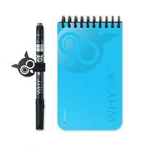 Whynote bloc note Pocket-votre v&eacute;ritable tableau blanc et son stylo effa&ccedil;ables dans un carnet de notes &agrave; emmener avec soi - un cahier effacable &agrave; l&rsquo;infini pour vous {Cahier spirale, Cahier de dessin} (WhyNote Officiel, neuf)