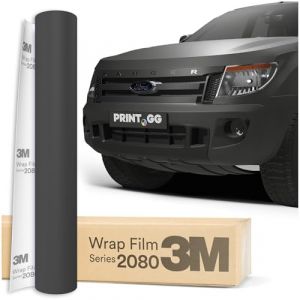 Film Covering Voiture 3M 2080 Dark Gray Mat M261, 152 x 40 cm | Autocollant Vinyle Adh&eacute;sif Auto | Protection Carrosserie Carbone pour Voiture, Moto, Bateau | Wrapping Car Premium (PRINT-GG, neuf)