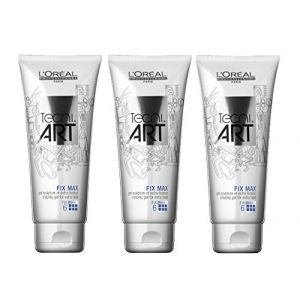 Lot de 3 flacons de gel L'Oréal Fix Max 200 ml - Tecni.ART - Pour une tenue ultra forte de la coiffure (Liguori Srl, neuf)