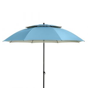 Doppler derby Windprofi 200cm en bleu I Parasol pour la plage ou le balcon I avec valve de vent I parasol réglable en hauteur I avec protection UV I parasol pliable I parasol de plage (Eme al cuadrado, neuf)