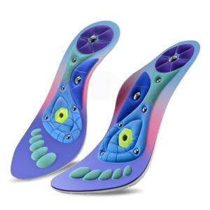 Semelles orthopédiques d'acupression pour hommes et femmes, semelles de massage de réflexologie pour soulager la douleur, support confortable pour une utilisation quotidienne (rose, L(44-47)) (BD technology, neuf)