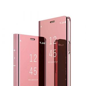 MRSTER Huawei P30 Pro Miroir Housse Coque Etui à Rabat, Mirror Smart View Standing 360° Protecteur Etui Coque pour Huawei P30 Pro. Flip Mirror: Rose Gold (MRSTER, neuf)