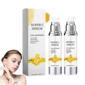 Sérum super vitamine C pour peaux matures, sérum super C, sérum bio vitamine C pour le visage, sérum visage anti-âge, sérum visage au collagène, sérum anti-âge pour hydrater (2pcs) (wrgws, neuf)