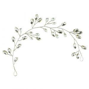 FRCOLOR Vigne De Cheveux De Mari&eacute;e Fille Bijoux De Cheveux Pour Femmes &Eacute;pingles &agrave; Cheveux En Perles Pour Mariage Genre Hommes Corsage Vigne De Cheveux Pour La Mari&eacute;e Arc D&eacute;cor Golden M&eacute;tal (Laners, neuf)