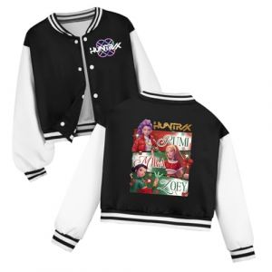 Kpop D-Demon H-Hunters Veste Enfants et Adolescents Veste Varsity Style Baseball, Y2K Style Streetwear avec Motif Anime, Blouson Aviateur pour Gar&ccedil;on & Fille (XINSAHN, neuf)