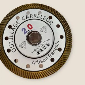 2.0,Disque Diamant Dekton 115mm,Extra fin 1,1mm, de Qualité Professionnelle de Qualité Supérieure pour Carrelage, Faïence, Marbre, Béton,Travertin, Terrazo,Tomette,Porcelaine et Céramique (Outillage Carrelage 2.0, neuf)