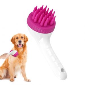 Brosse Shampoing Chien | Brosse de Toilettage &agrave; Long Manche, Toilettage Massage Pour Bain Int&eacute;rieur - Pour Bain D&eacute;tente En Int&eacute;rieur (feelbiao, neuf)
