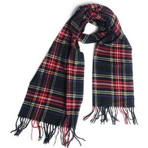 &Eacute;charpe super douce au toucher &agrave; carreaux en cachemire tartan - &Eacute;charpes pour hommes - &Eacute;charpe en cachemire douce pour homme et femme, Noir/tartan, taille unique (e-sales-net, neuf)