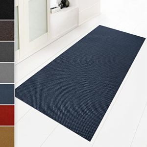 Hong Kong Tapis de sol, paillasson, absorbant, pour entr&eacute;e, couloir, paillasson - Anti-poussi&egrave;re, r&eacute;sistant aux couleurs (80 x 100 cm, bleu) (MEISTEREI, neuf)