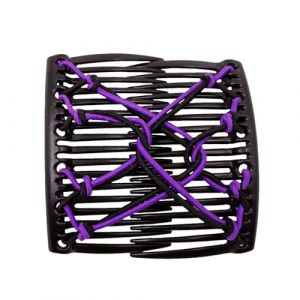 Vriusi Stretchy Hair Combs, Popular Retro Magic Hair Comb, Magic Women Comb Clip, Creative Elastic Hairpin, Double Comb Hair Clip, Multipurpose Hair Accessories for Braided Hair, Bun and Low Ponytail (huayup, neuf)