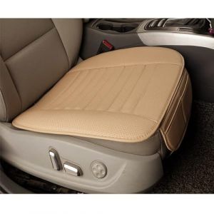 HONCENMAX Housse de Coussin de Siège de Voiture - Protecteur de Siège Auto Respirant - Accessoires d'auto de Voiture - Charbon de Bois de Bambou en Cuir PU - Housse de Siège Avant (HONCENMAX, neuf)