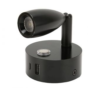 Lampe de Lecture pour Camping-car, 12 V LED 3 Couleurs &agrave; intensit&eacute; Variable, Lampe de Lecture de Chevet pour Camping-car avec Port USB de Type C, Petite Lampe de D&eacute;coration de (Limouyin, neuf)
