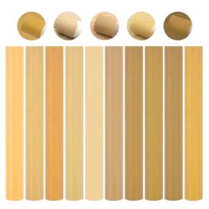 NHQZ 1 Kit Réparation Pour Stratifié (10 Bâtons), Bâtons De Cire De Réparation Pour Bois, Cire Meuble En Bois, Mastic À Bois, Cire Parquet, Cire Bois (Série De Couleurs Bois, C) (NHQZ, neuf)