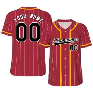 Maillot de Baseball Personnalis&eacute; Imprim&eacute; Nom Num&eacute;ro Chemises de Baseball Chemise &agrave; Boutons pour Hommes/Femmes/Jeunes S-4XL (Shender, neuf)