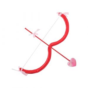 Ensemble Arc Et Fl&egrave;che De Cupidon, Arc Et Fl&egrave;che En Forme De Coeur Accessoires De Jeu De R&ocirc;le Cupidon Accessoires De Costume D'arc Et De Fl&egrave;che Pour La Saint-Valentin Et Les Repr&eacute;sentations Sur Sc&egrave;ne (Ancsunny, neuf)