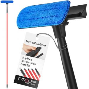 Tyroler Raclette Vitre Professionnel Nettoyage Vitre | 30 à 205cm Lave Vitre Manche Télescopique Nettoyant Vitre | Kit Nettoyage Vitre 2 en 1 | Perche Télescopique Nettoyage Parfaite (Tyroler Bright Tools, neuf)