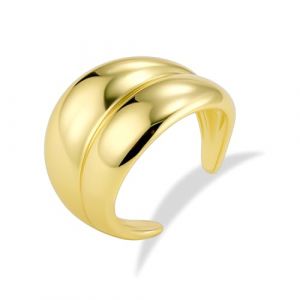 ALEXCRAFT Bague Ouvert Ajustable Femme Or, Bagues Goutte d'Eau, Hypoallerg&eacute;niques, Acier, Bague Empilables 14K Or Plaqu&eacute;, Bague Pouce, Bague Ajustable pour Femme Fille Homme (Ash's Choice, neuf)