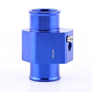 Adaptateur de Capteur de Température, Keesno Sonde Température de l'Eau Tuyau Universel en Alliage Aluminium Joint de Tuyau de Radiateur Bleu 26mm - 40mm(32mm) (Geeriuu, neuf)
