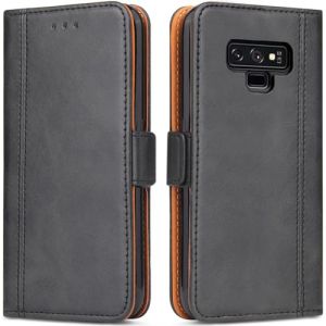 Coque pour Samsung Galaxy Note 9 Housse en Cuir PU Premium Etui à Rabat Pochette de Portefeuille, Étui de Protection pour Samsung Galaxy Note 9, Noir (ROJIOJIO, neuf)