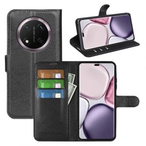 Fertuo Coque pour Honor Magic 7 Lite 5G, Antichoc Portefeuille Étui Housse en Cuir à Rabat Flip Cover Case avec Silicone Bumper, Porte Carte, Béquille, Boucle Magnétique, Noir (Fertuo Store, neuf)
