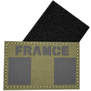 Patch Infrarouge R&eacute;fl&eacute;chissant France - Militaire France Scratch Drapeau Sac, Brod&eacute; Camouflage 9x5 cm pour Sac &agrave; Dos/Uniforme, &Eacute;cusson Arm&eacute;e Fran&ccedil;aise (Patch) (Atodaleche, neuf)